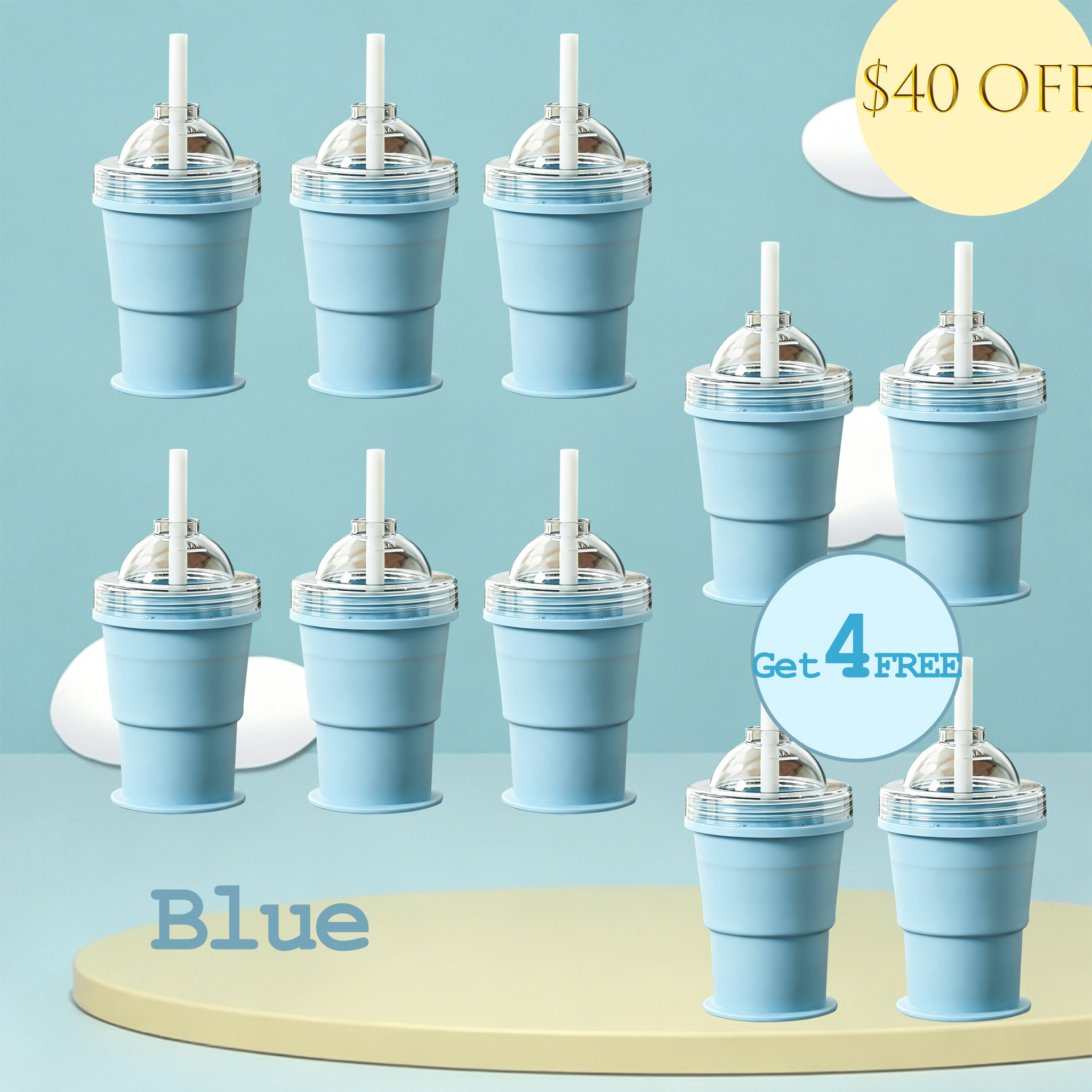🧊 Foldable Silicone Ice Ball Drink Cup