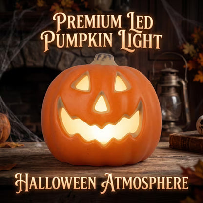 2026 New Halloween LED Flat Pumpkin Light Decorative Lamp Illuminated Pumpkin