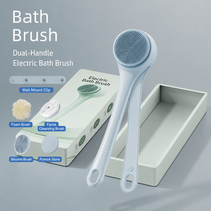 Electric Body Brush Back Scrubber - Dual Handle