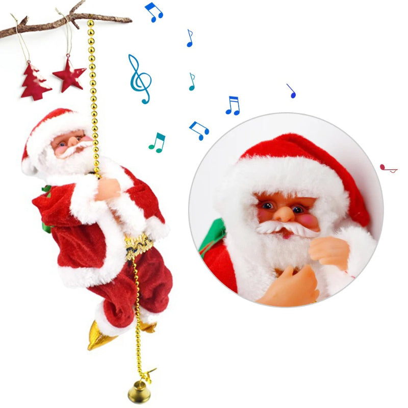 Santa Claus Up-and-Down Climbing Christmas Decor – Moving Holiday Ornament