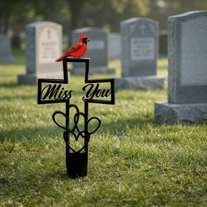 💖Metal Cemetery Memorial Plaque for Remembrance✝️