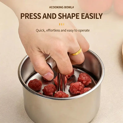 6/12 Ball Manual Meatball Maker Tool, Stainless Steel Meatball Making Mold