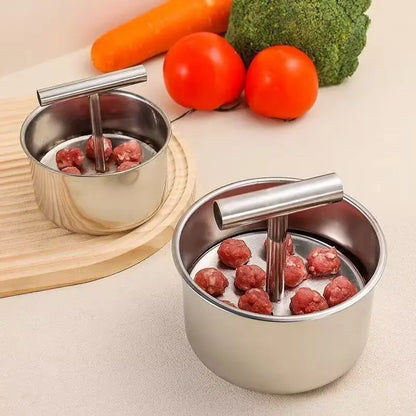 6/12 Ball Manual Meatball Maker Tool, Stainless Steel Meatball Making Mold