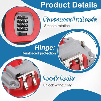 Traceless Drill-Free Wall-Mounted Key Lock Box