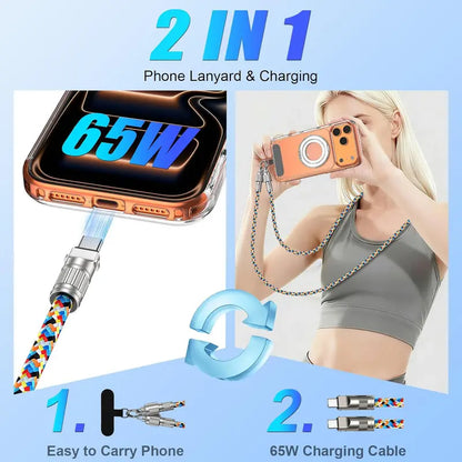 📱 2-in-1 Phone Lanyard & Charging Cable — Hands-Free Carry, Everyday Convenience ⚡
