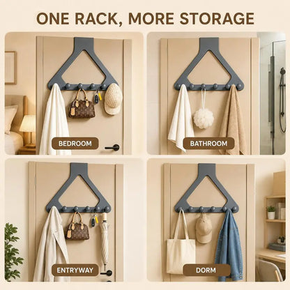 2 Packs Over-the-Door Triangle Hanging Organizer - No-Drill Slide Installation 🪝