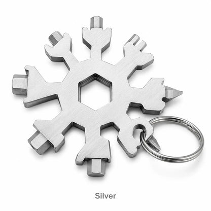 18‑in‑1 Snowflake Multi‑tool Stainless Steel Portable Wrench ❄️