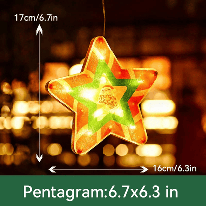 🎄 Christmas Window Hanging Lights 🌟