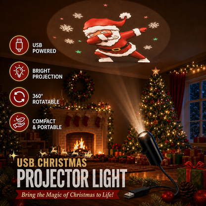 🎄Plug‑and‑Play HD Holiday Projector, Multi‑Scene Projection Light