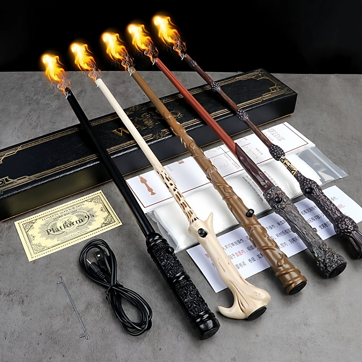 Fire-breathing Magic Wand Prop that Shoots Fireballs