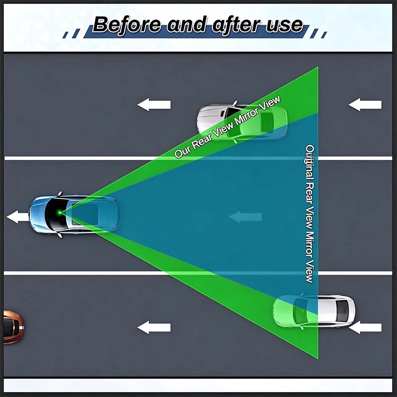 HD Convex Panoramic Rearview Mirror, Clip-On Car Interior Mirror ☀️ - image 10