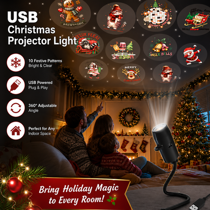 🎄Plug‑and‑Play HD Holiday Projector, Multi‑Scene Projection Light