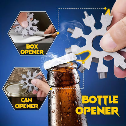 18‑in‑1 Snowflake Multi‑tool Stainless Steel Portable Wrench ❄️
