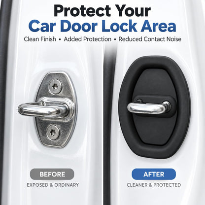 4 Pcs Door Latch Lock Covers with Our Self-Adhesive Design 🚪