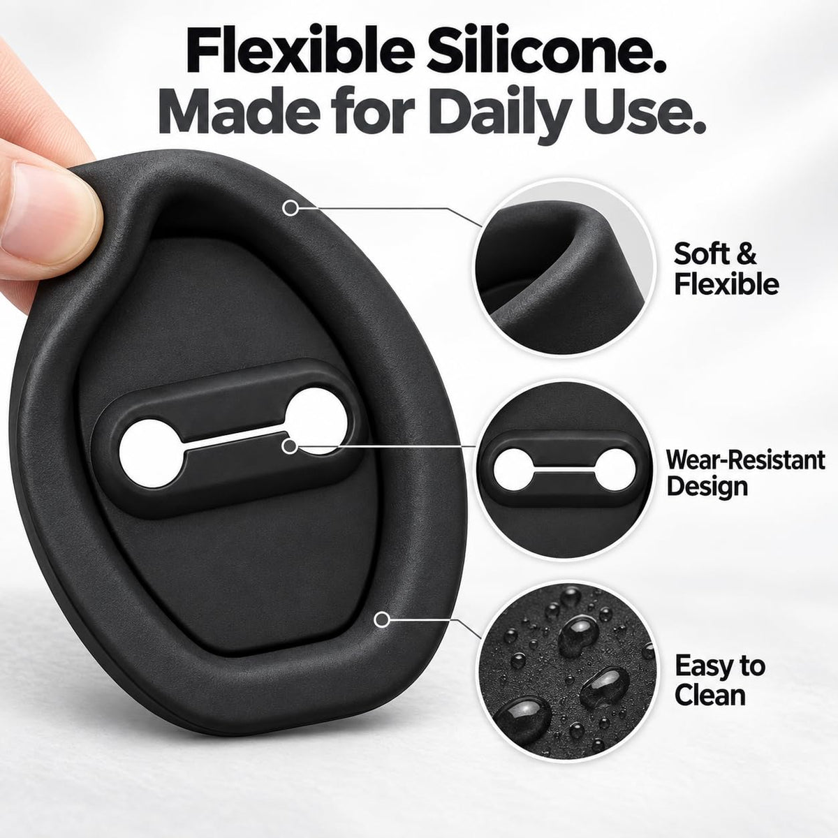4 Pcs Door Latch Lock Covers with Our Self-Adhesive Design 🚪