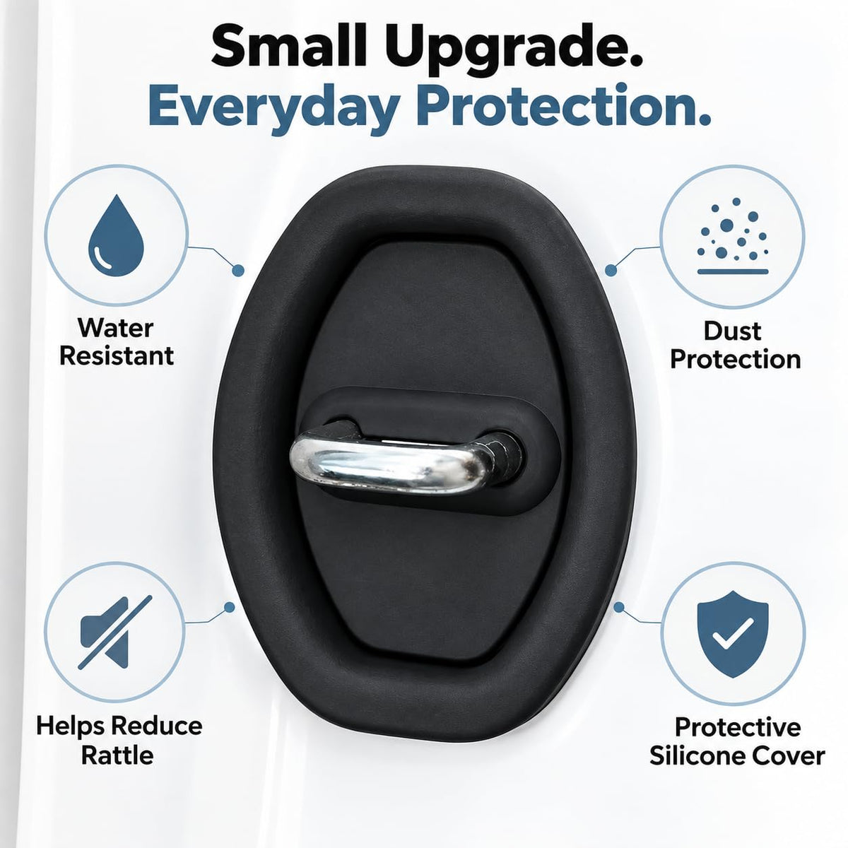 4 Pcs Door Latch Lock Covers with Our Self-Adhesive Design 🚪