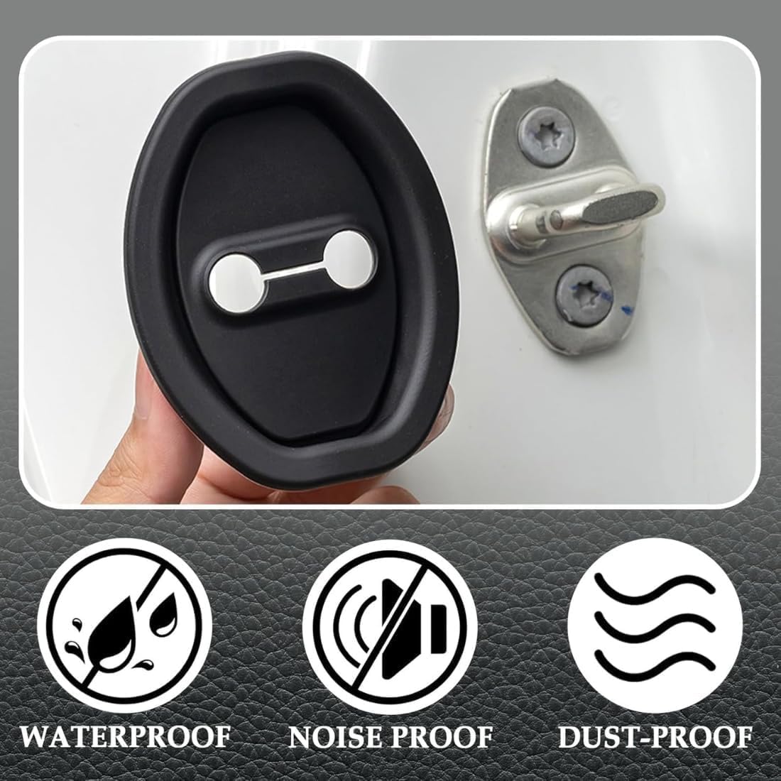 4 Pcs Door Latch Lock Covers with Our Self-Adhesive Design 🚪