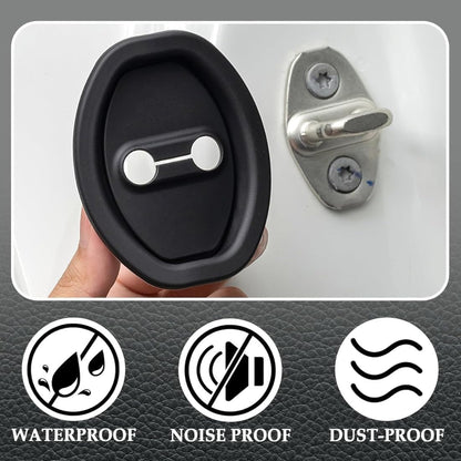 4 Pcs Door Latch Lock Covers with Our Self-Adhesive Design 🚪
