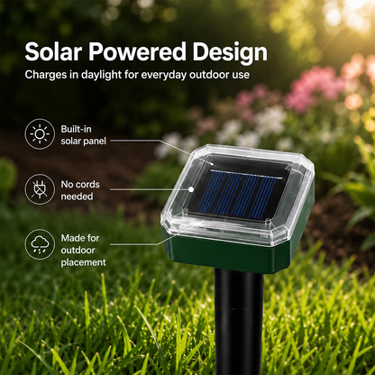 Solar Powered Waterproof Screw Mole Repellent