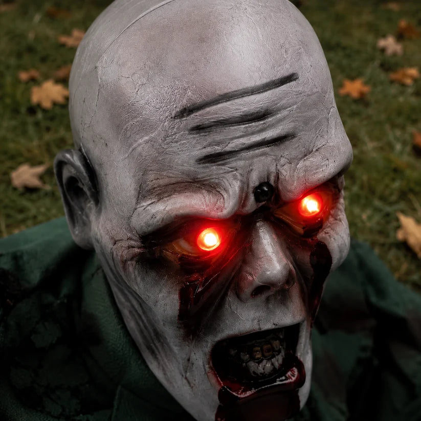 Halloween Haunted House Decoration Sound-Activated Motorized Light-Up Crawling Ghost