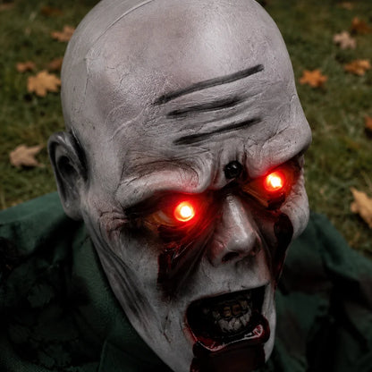 Halloween Haunted House Decoration Sound-Activated Motorized Light-Up Crawling Ghost