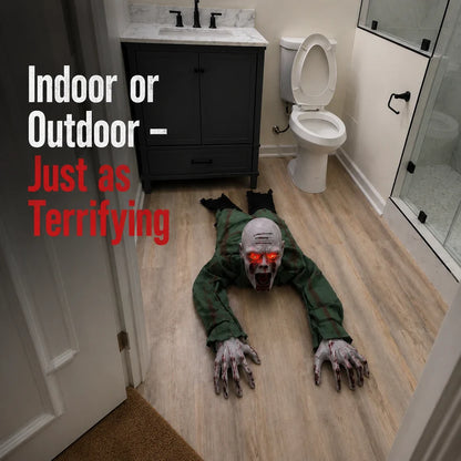 Halloween Haunted House Decoration Sound-Activated Motorized Light-Up Crawling Ghost