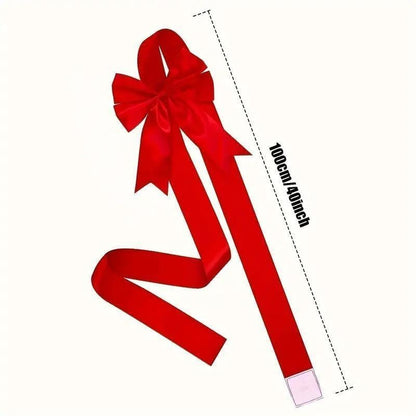 Valentine's Day Pink Heart Large Bow Decoration, Eye-Catching Holiday Decor