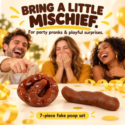 😂💩7-Piece Realistic Fake Poop Prank Set – Funny Gag Gift