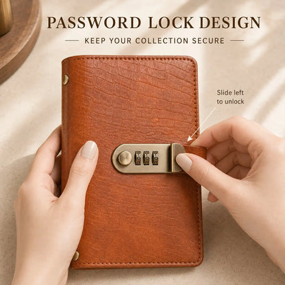 Transparent‑Pocket Currency Collectors Album, Top‑Grade PU Leather📘
