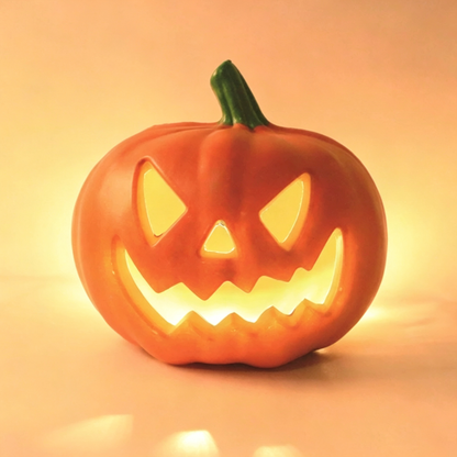 2026 New Halloween LED Flat Pumpkin Light Decorative Lamp Illuminated Pumpkin