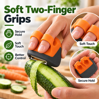 🥔 2-Piece Palm Vegetable Peeler Set – Soft Grip Handheld Fruit & Veggie Peeler