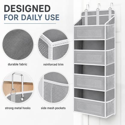5-Tier Over-the-Door Hanging Storage Organizer