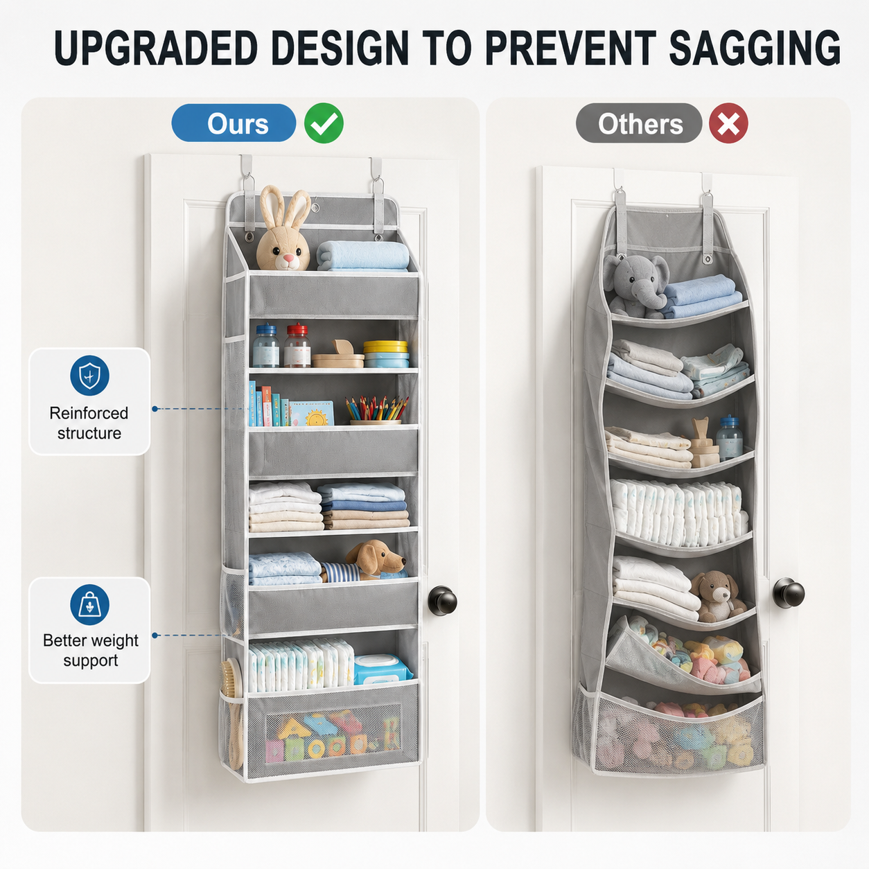 5-Tier Over-the-Door Hanging Storage Organizer