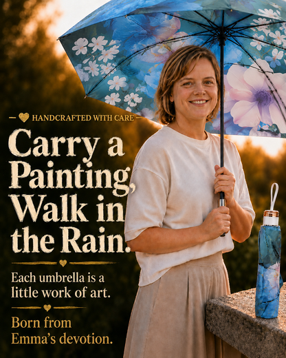 Handcrafted Double-Sided Sun & Rain Umbrella