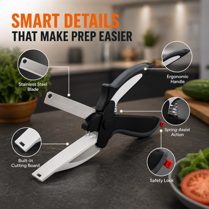 2-in-1 Kitchen Scissors with Cutting Board