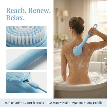 Electric Body Brush Back Scrubber - Dual Handle