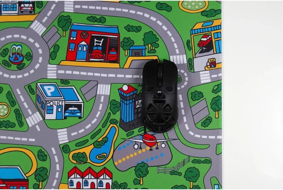 Colorful City Road Extended Mouse Pad – 40 × 90 cm Large Desk Mat