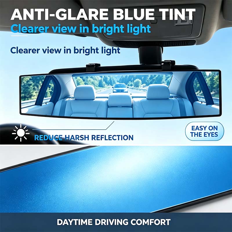 HD Convex Panoramic Rearview Mirror, Clip-On Car Interior Mirror ☀️ - image 8