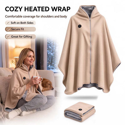 Plush Wearable Heated Wrap & Cordless Thermal Shawl 🧥🔥