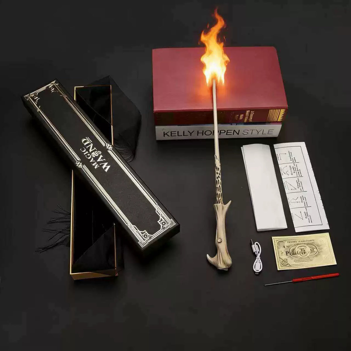 Fire-breathing Magic Wand Prop that Shoots Fireballs