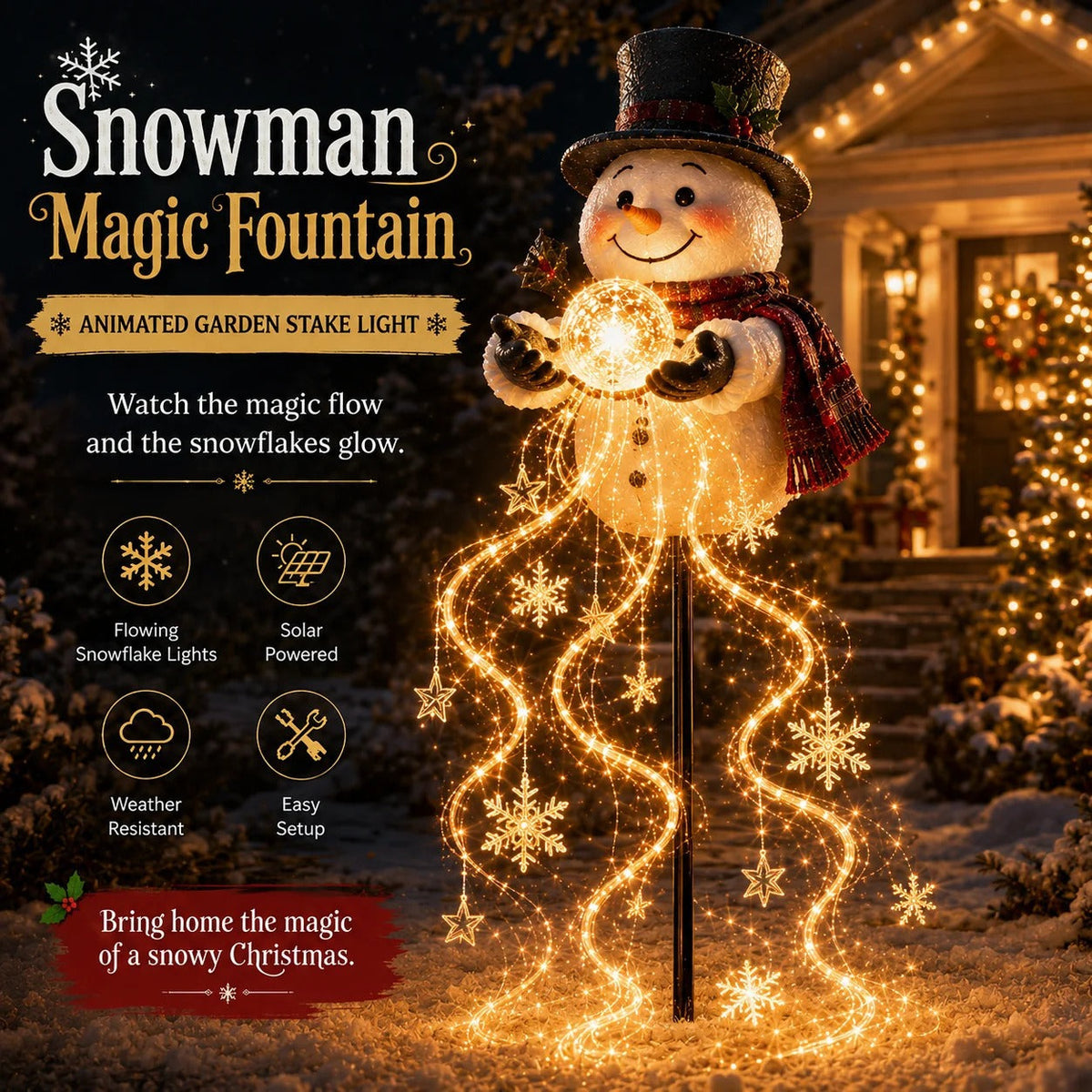 🎅 Santa’s Magic Pour – Flowing LED Christmas Garden Light