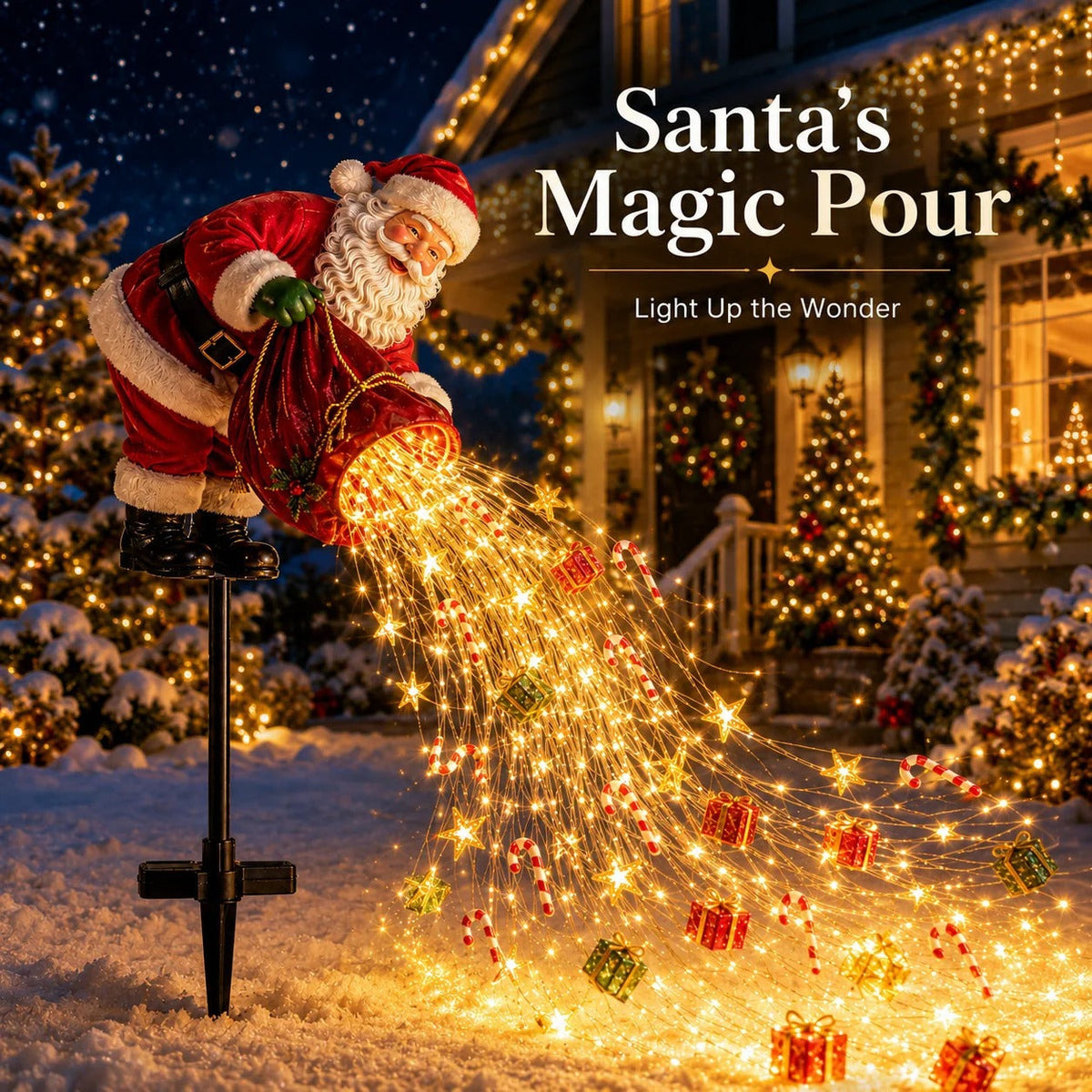 🎅 Santa’s Magic Pour – Flowing LED Christmas Garden Light