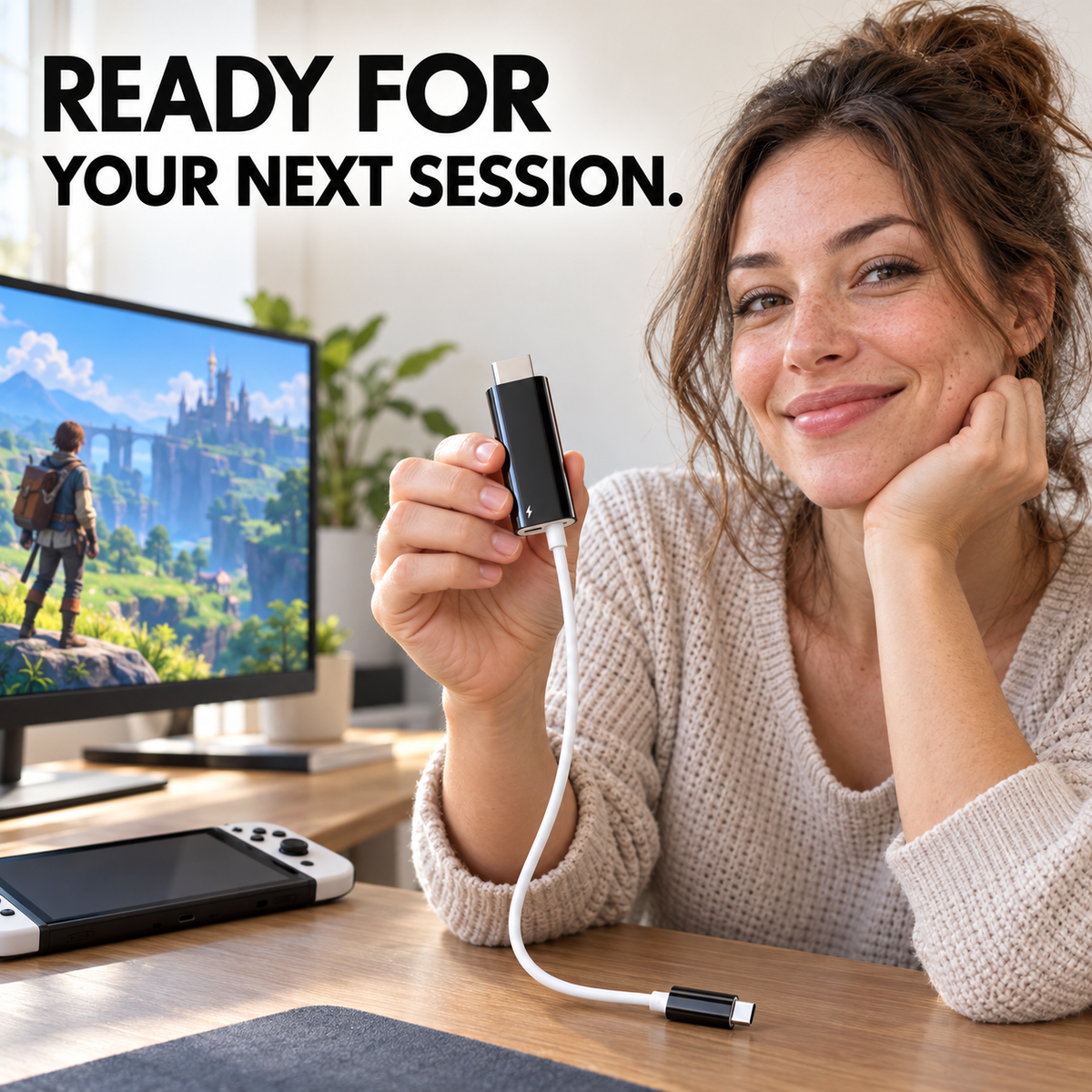USB-C to HDMI Adapter Cable for Switch