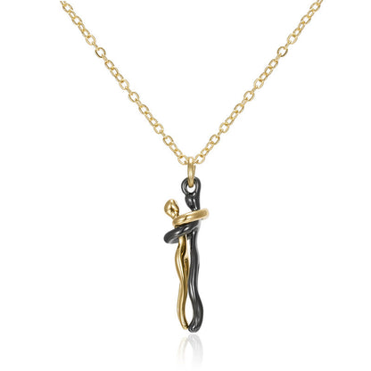 Sweet Embrace Pendant, Adjustable Silver Chain