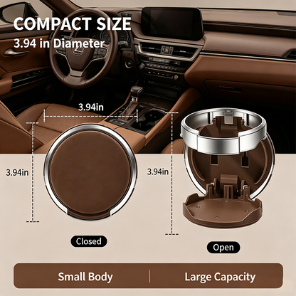 Universal Foldable Car Cup Holder, Space-Saving Vehicle Drink Holder for Bottles 🚗