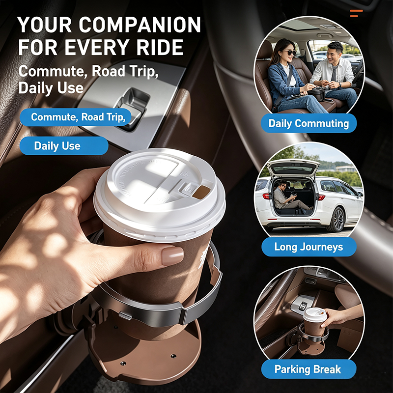 Universal Foldable Car Cup Holder, Space-Saving Vehicle Drink Holder for Bottles 🚗