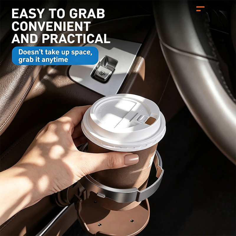 Universal Foldable Car Cup Holder, Space-Saving Vehicle Drink Holder for Bottles 🚗