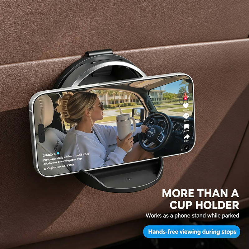 Universal Foldable Car Cup Holder, Space-Saving Vehicle Drink Holder for Bottles 🚗