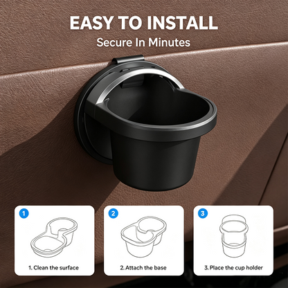 Universal Foldable Car Cup Holder, Space-Saving Vehicle Drink Holder for Bottles 🚗