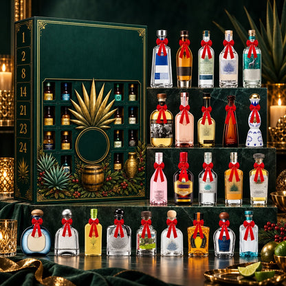 24-Day Mini Tequila Bottle Advent Blind Box for Holiday Celebration